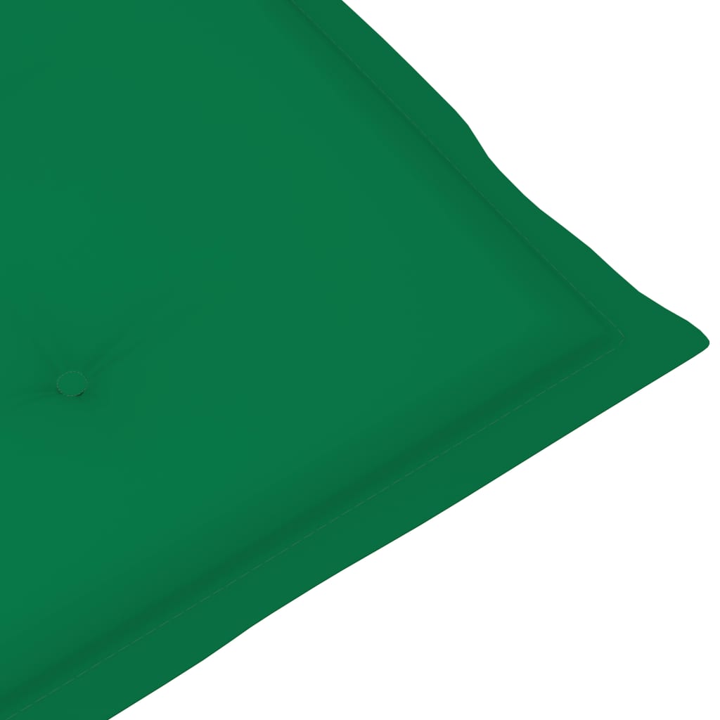 Възглавници за градински столове, 6 бр, зелени, 120x50x3 см