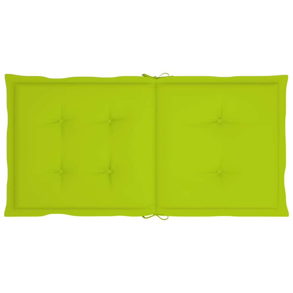 Възглавници за градински столове 4 бр яркозелени 100x50x3 см