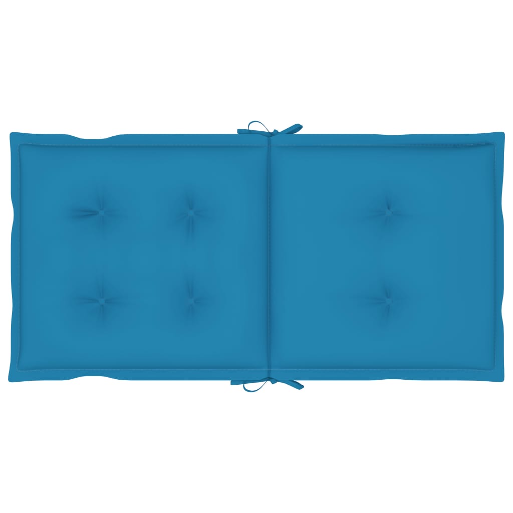 Възглавници за градински столове, 4 бр, сини, 100x50x7 см