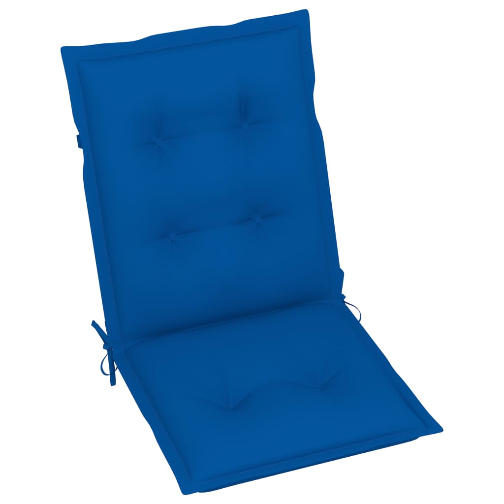 Възглавници за градински столове 4 бр кралско сини 100x50x7 см