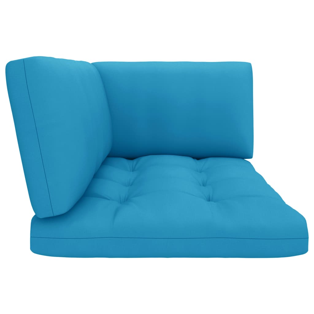 Палетни възглавници за диван, 3 бр, сини