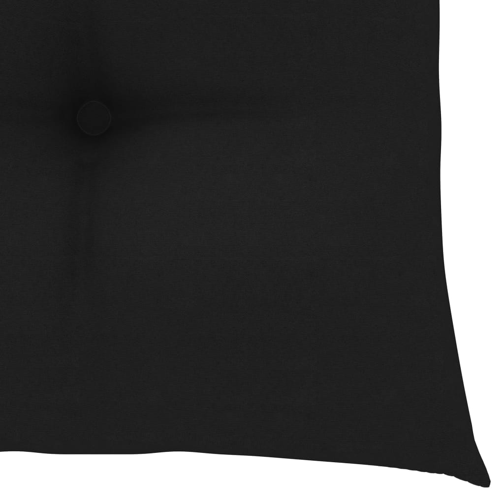 Възглавници за градински столове 6 бр черни 50x50x7 см плат