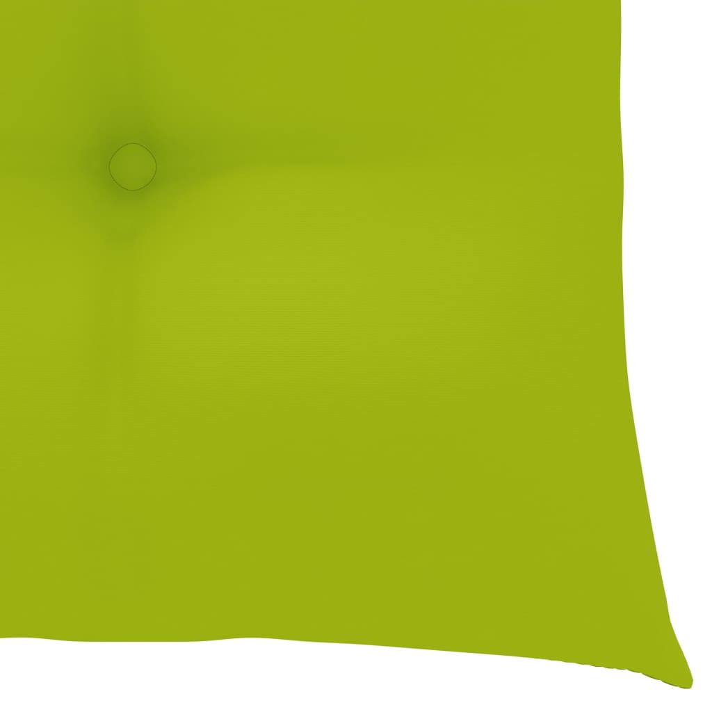 Възглавници за столове 6 бр яркозелени 50x50x7 см плат