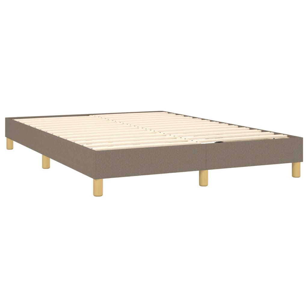 Боксспринг легло с матрак, таупе, 140x200 см, плат