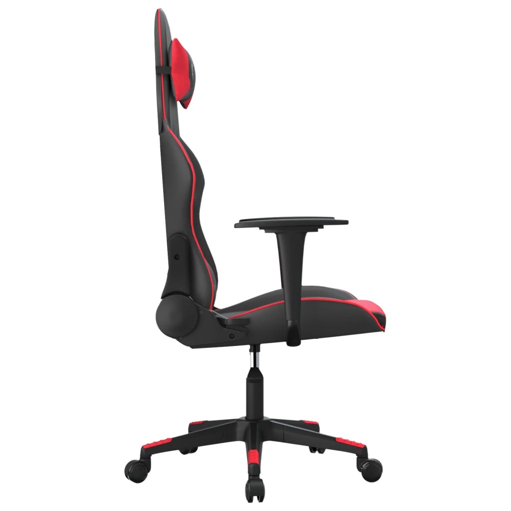 Гейминг стол, черно и червено, изкуствена кожа