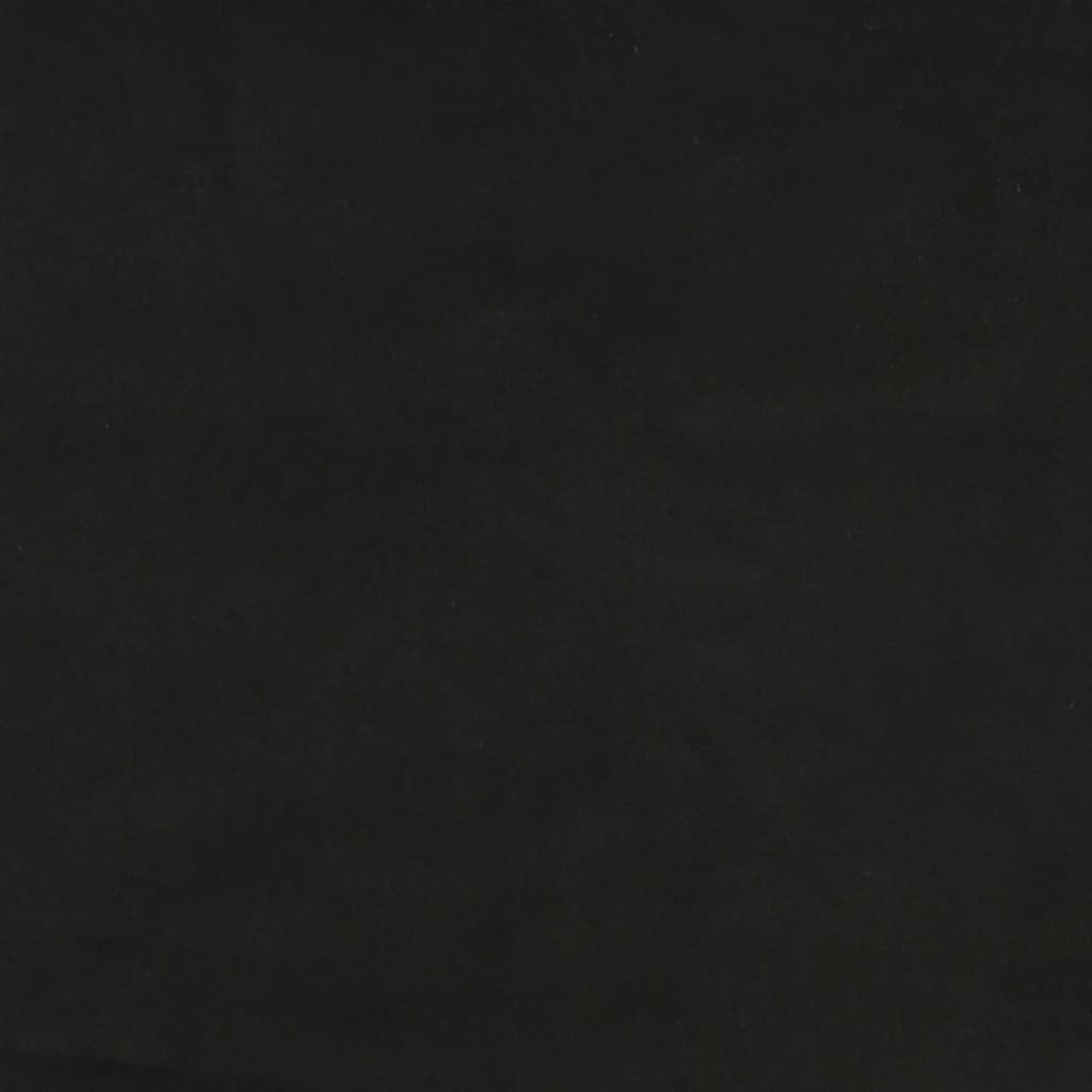 Боксспринг легло с матрак, черно, 80x200 см, кадифе
