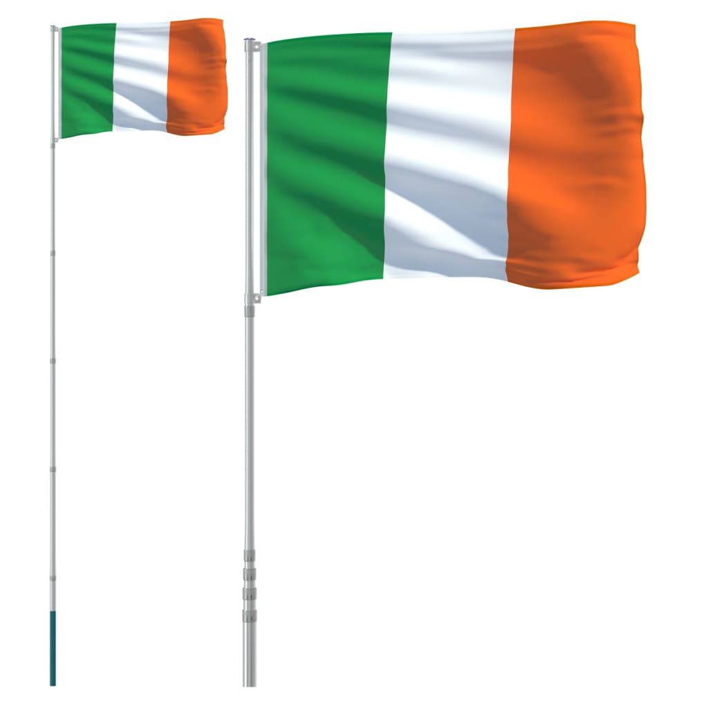 Флаг на Ирландия и стълб 5,55 м алуминий