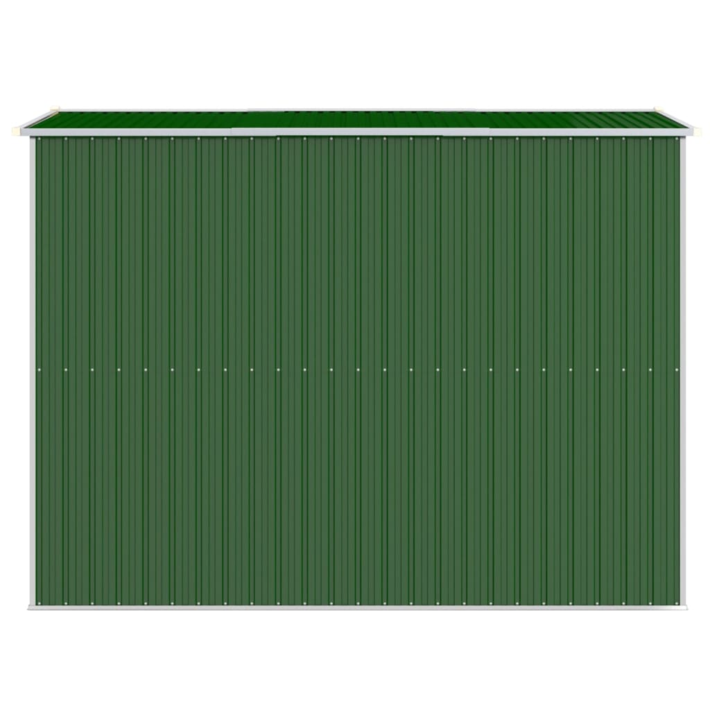 Градинска барака зелена 192x274x223 см поцинкована стомана