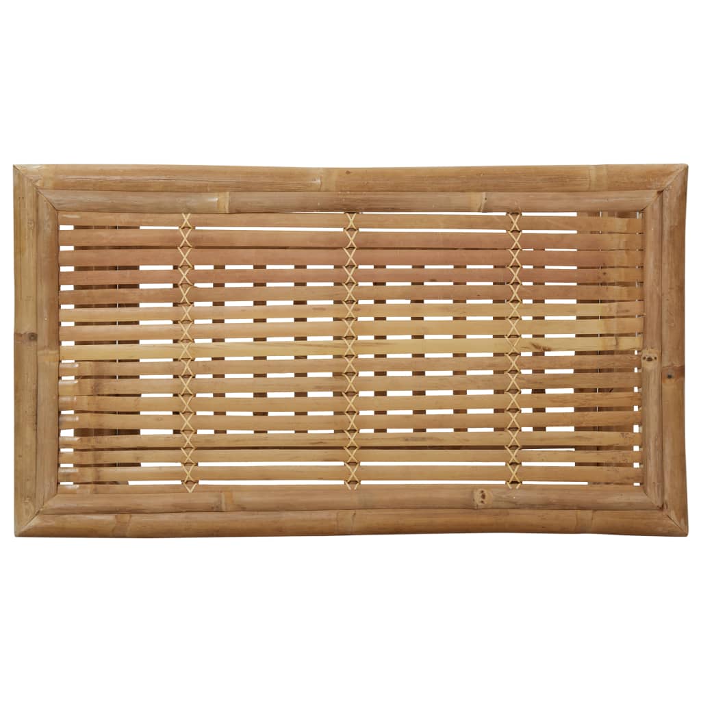 Градински лаундж комплект с възглавници, 4 части, бамбук