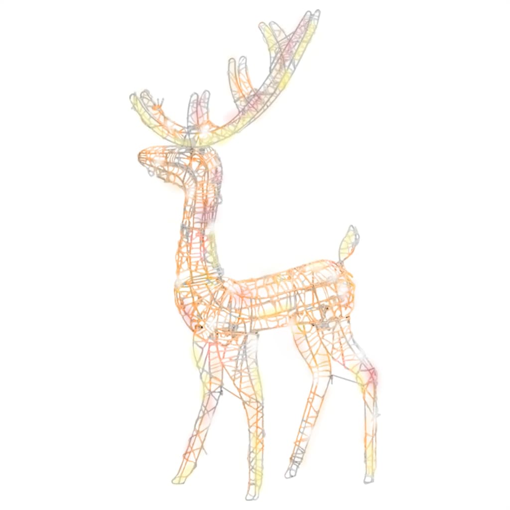 Коледна украса северни елени, акрил, 2 бр, 120 см, многоцветни