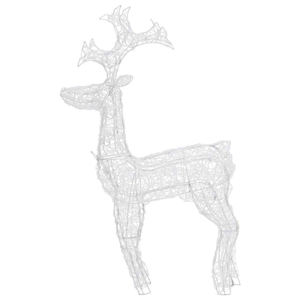 Коледна украса северни елени, 2 бр, 60x16x100 см, акрил
