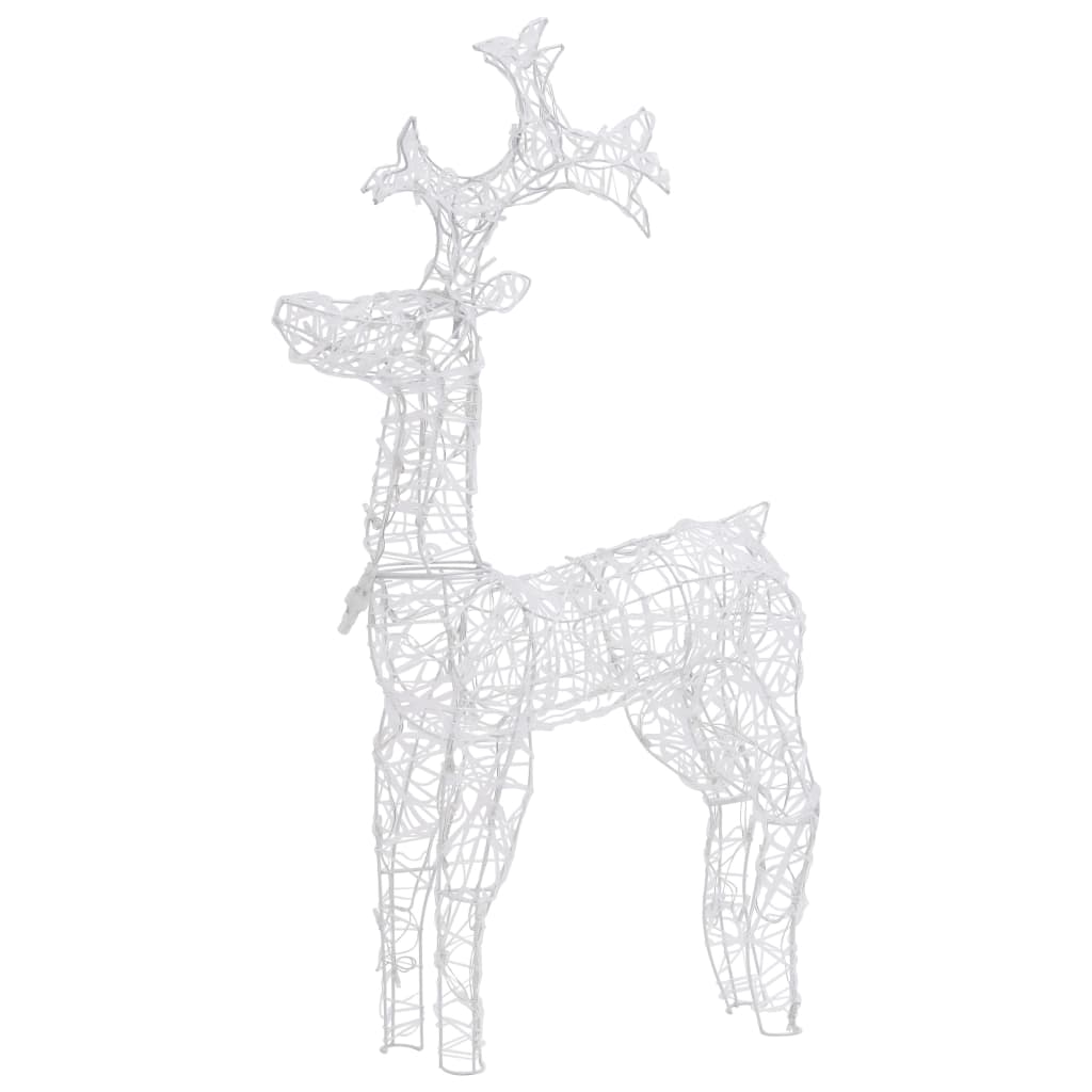 Коледна украса северни елени, 3 бр, 60x16x100 см, акрил
