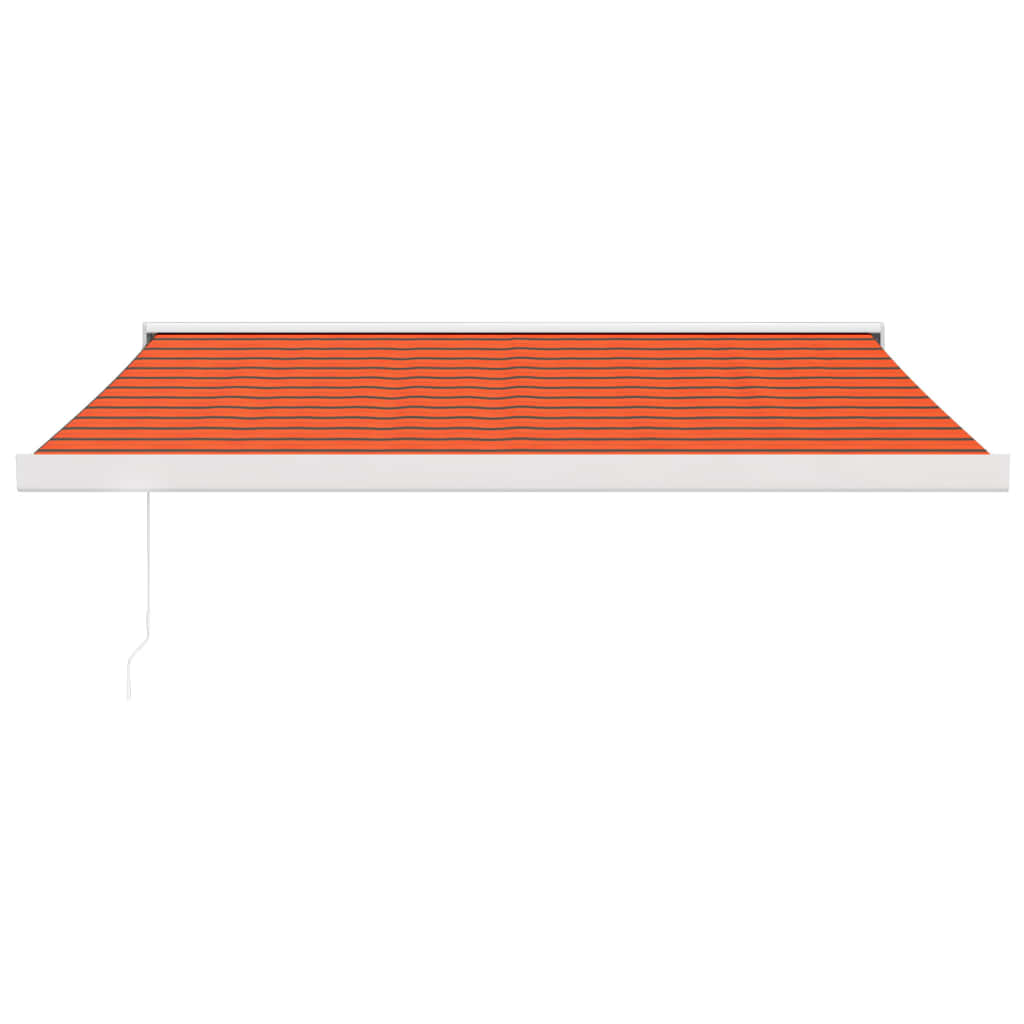 Прибираща се тента оранжево и кафяво 3x2,5 м плат и алуминий