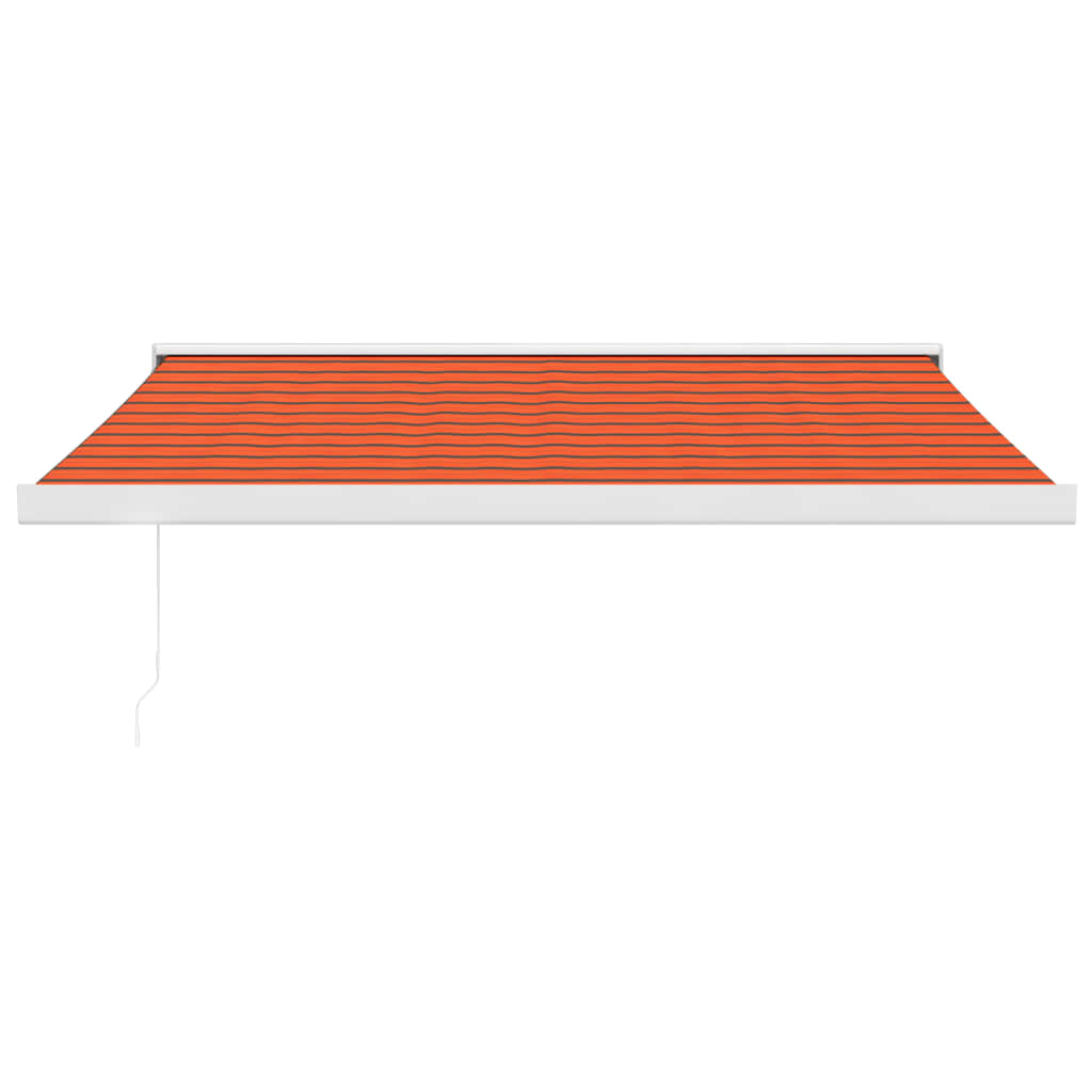 Прибираща се тента оранжево и кафяво 3x2,5 м плат и алуминий