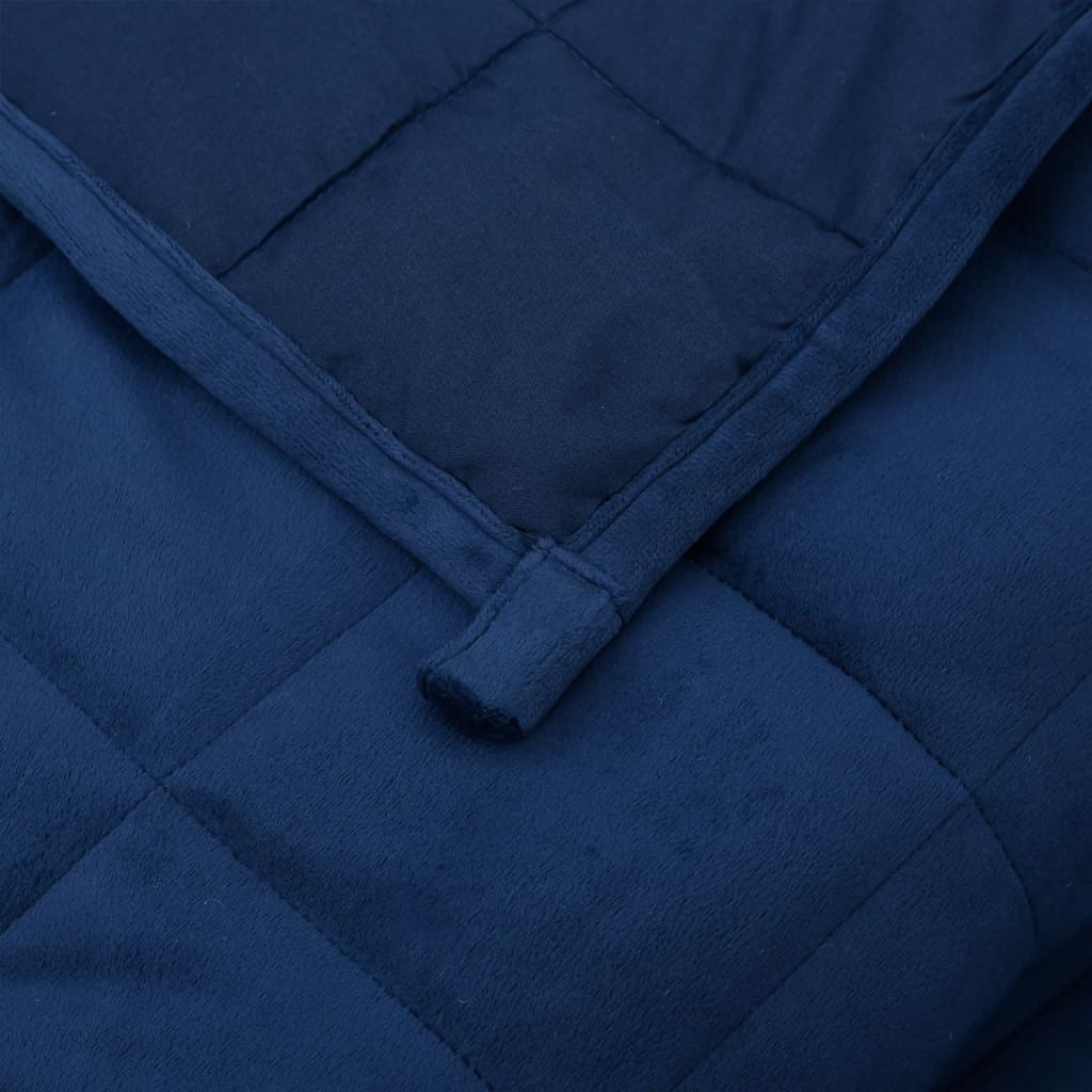 Утежнено одеяло синьо 220x230 см 15 кг плат