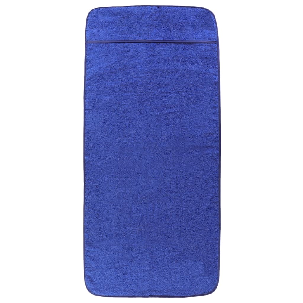Плажни кърпи 4 бр кралско сини 60x135 см текстил 400 GSM