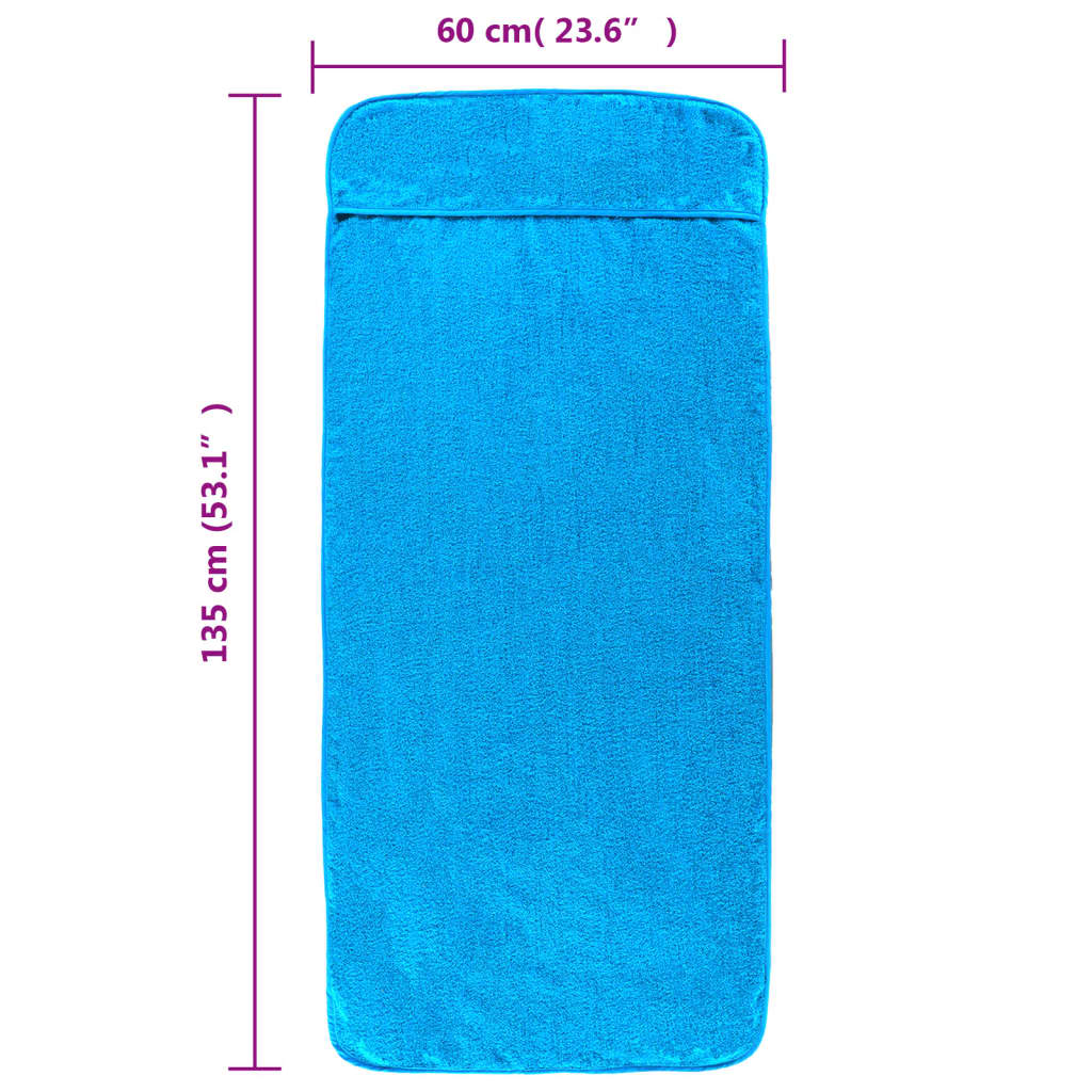 Плажни кърпи 4 бр тюркоаз 60x135 см текстил 400 GSM
