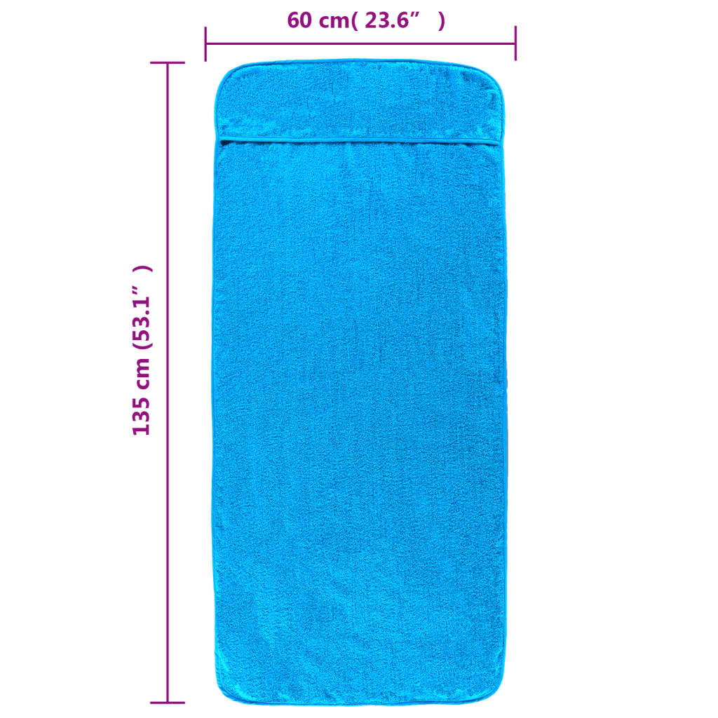 Плажни кърпи 6 бр тюркоаз 60x135 см текстил 400 GSM