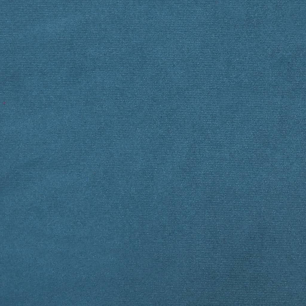 Г-образно разтегателно канапе синьо 275x140x70 см кадифе