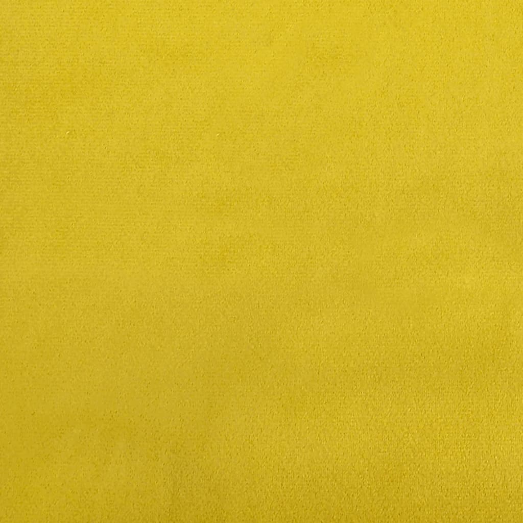 Г-образно разтегателно канапе жълто 279x140x70 см кадифе