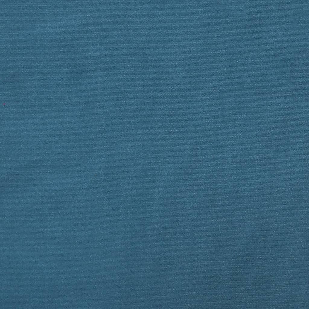 Г-образно разтегателно канапе синьо 271x140x70 см кадифе