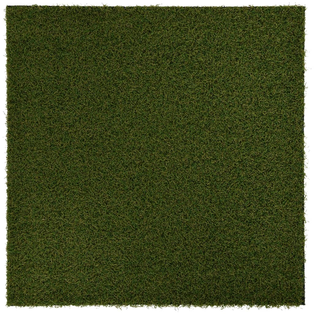 Плочки изкуствена трева, 4 бр, 50x50x2,5 см, гума
