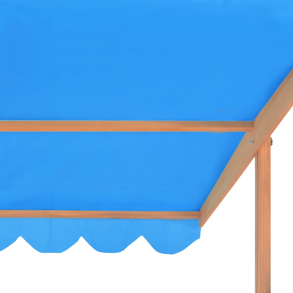 Пясъчник с регулируем покрив, чам, 115x115x115 см
