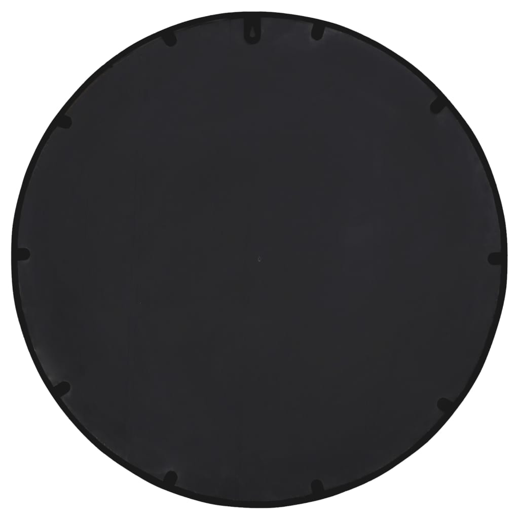 Градинско огледало черно 40x4 см желязо кръгло за открито