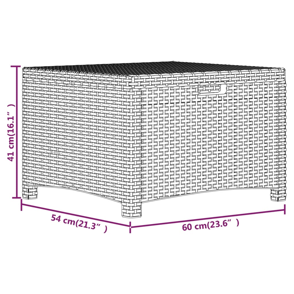 Градинска кутия за съхранение, 60x54x41 см, PP ратан, графит