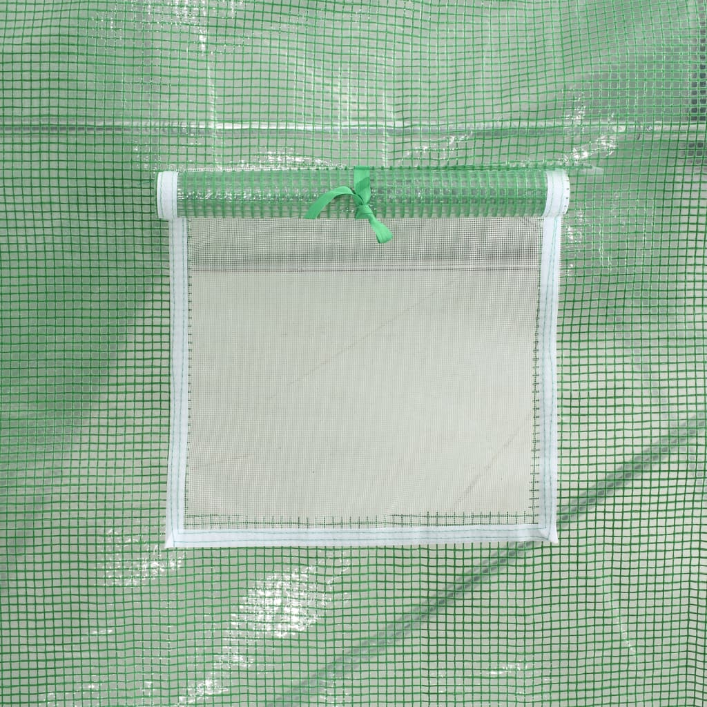 Оранжерия със стоманена рамка зелена 42 м² 14x3x2 м