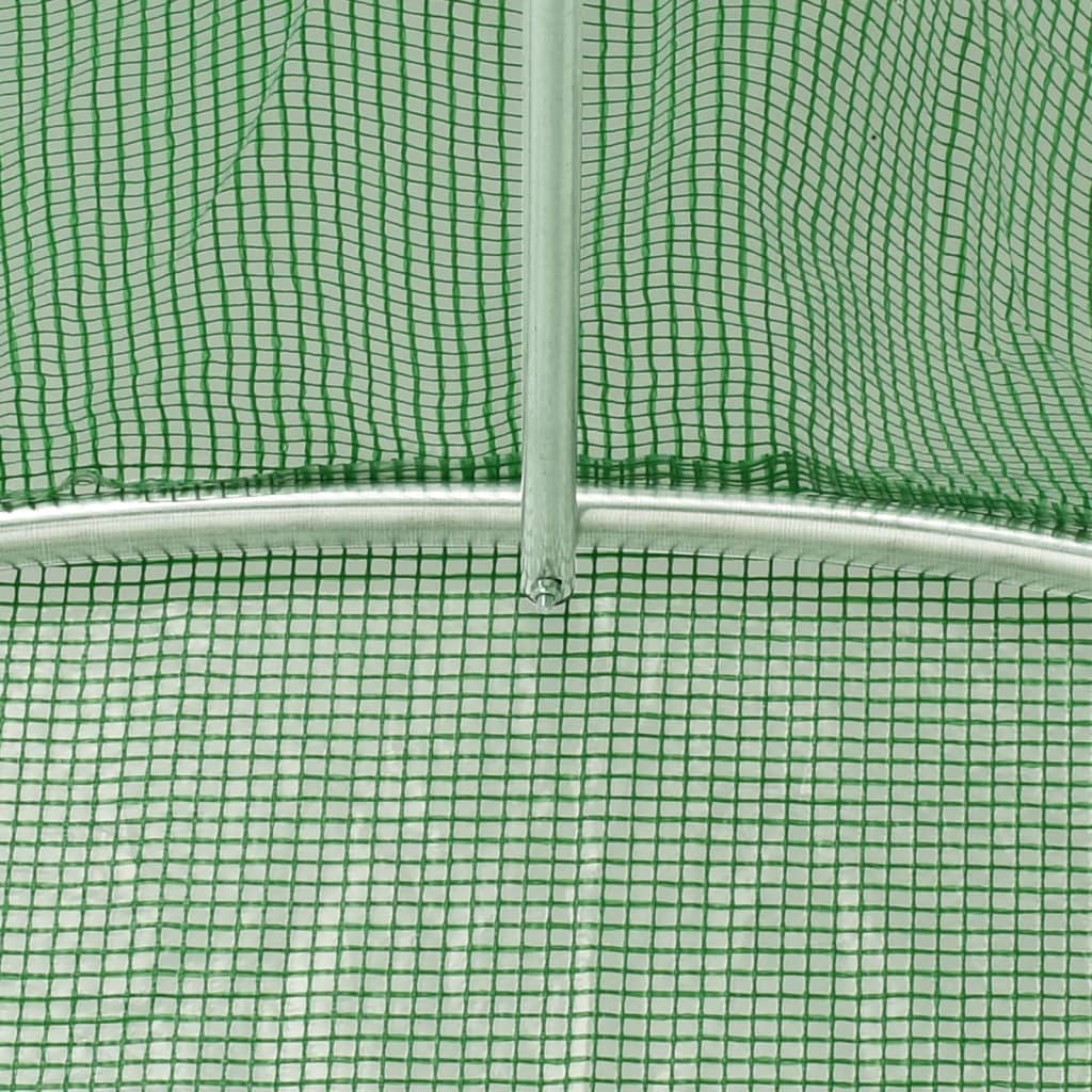 Оранжерия със стоманена рамка зелена 16 м² 4x4x2 м