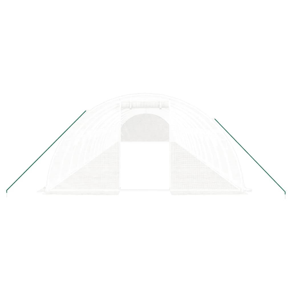 Оранжерия със стоманена рамка бяла 64 м² 16x4x2 м