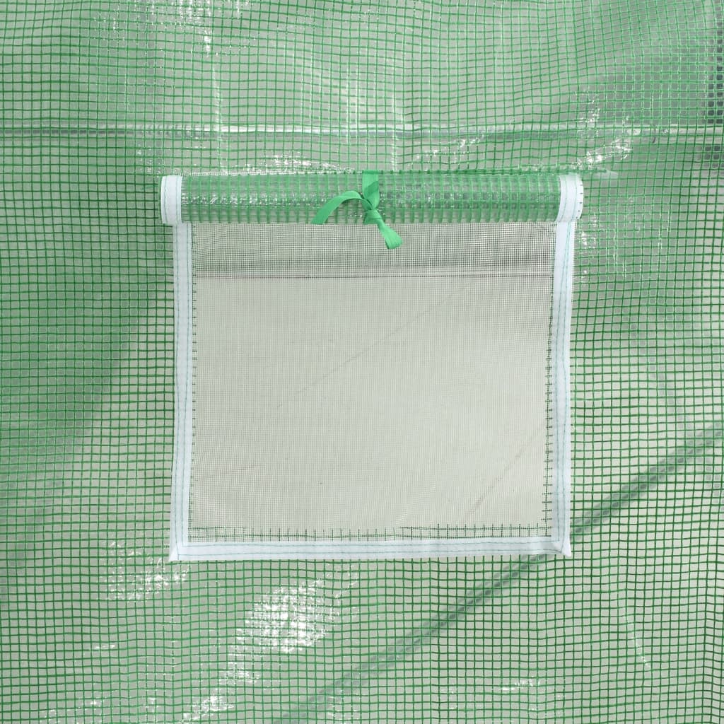Оранжерия със стоманена рамка зелена 70 м² 14x5x2,3 м