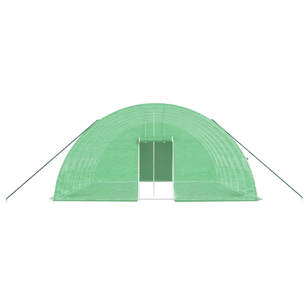 Оранжерия със стоманена рамка зелена 36 м² 6x6x2,85 м