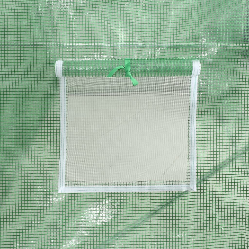 Оранжерия със стоманена рамка зелена 84 м² 14x6x2,85 м