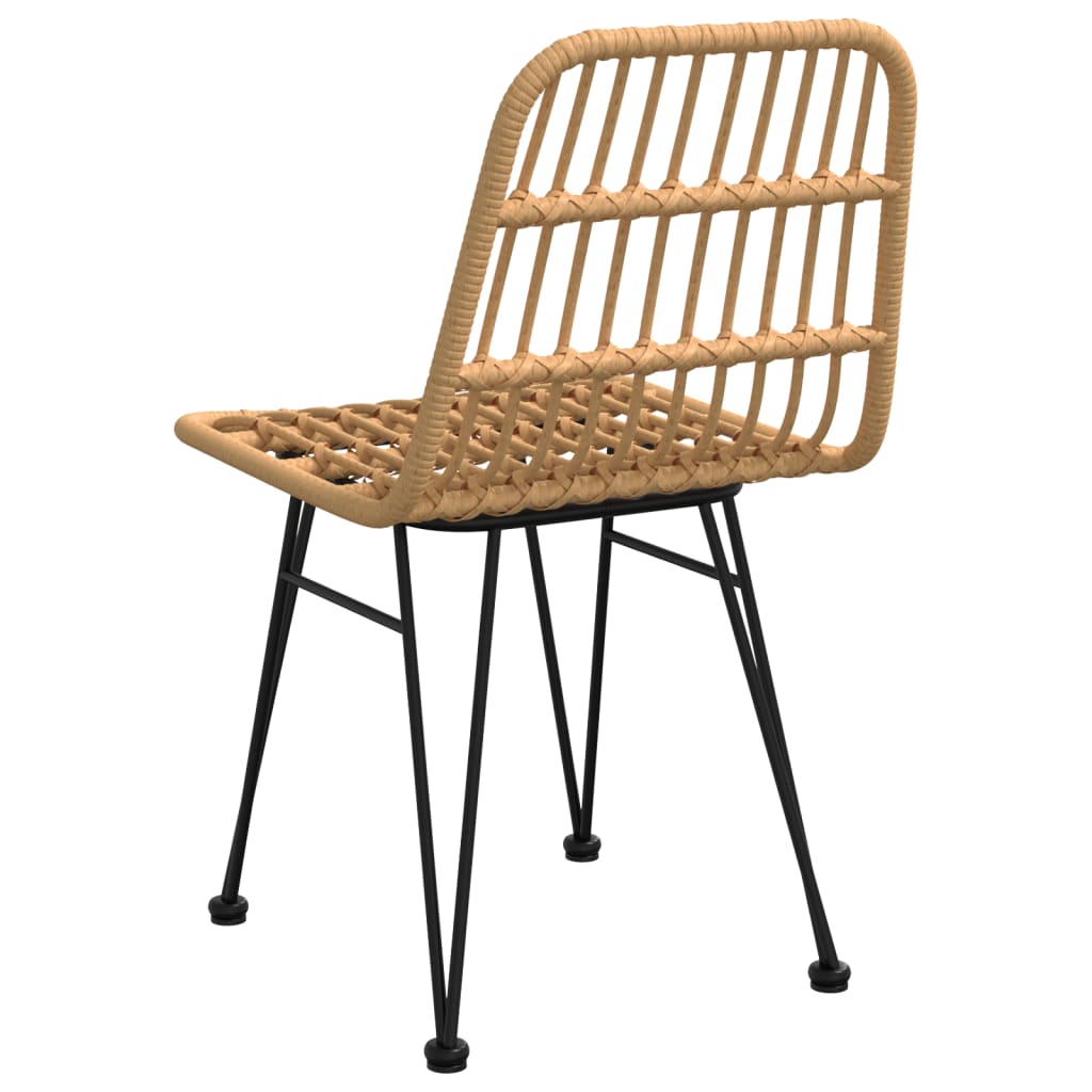 Градински столове, 2 бр, 48x62x84 см, PE ратан