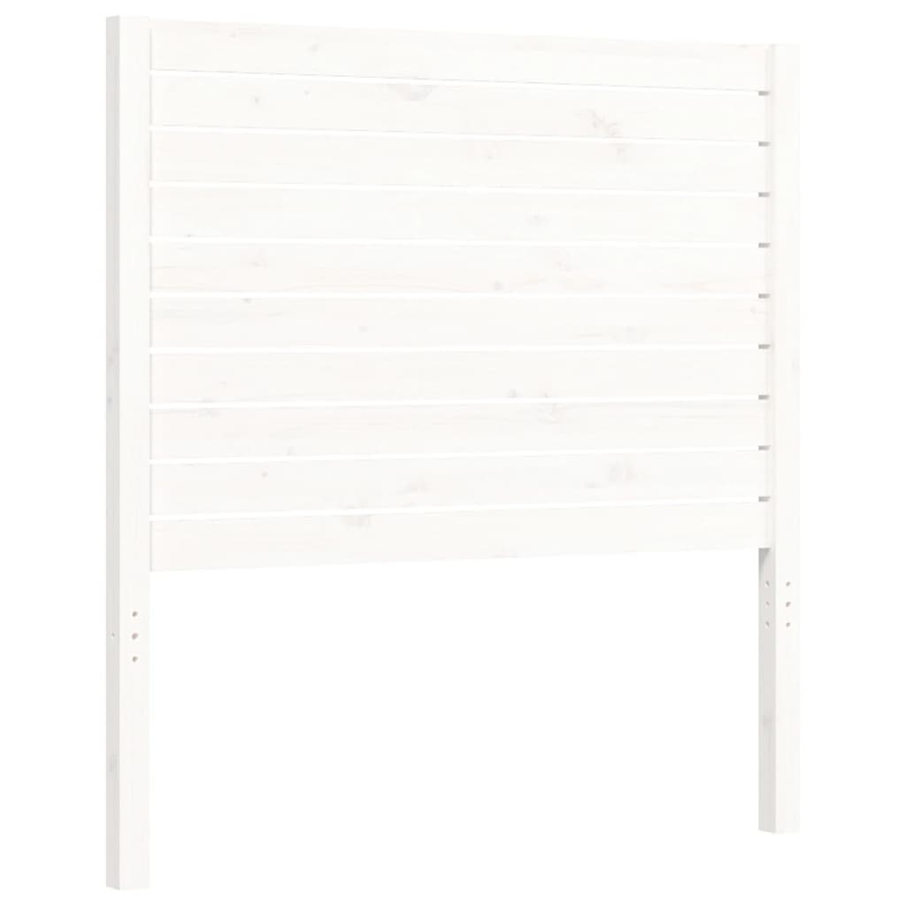 Рамка за легло с табла бяла 2FT6 Small Single дърво масив