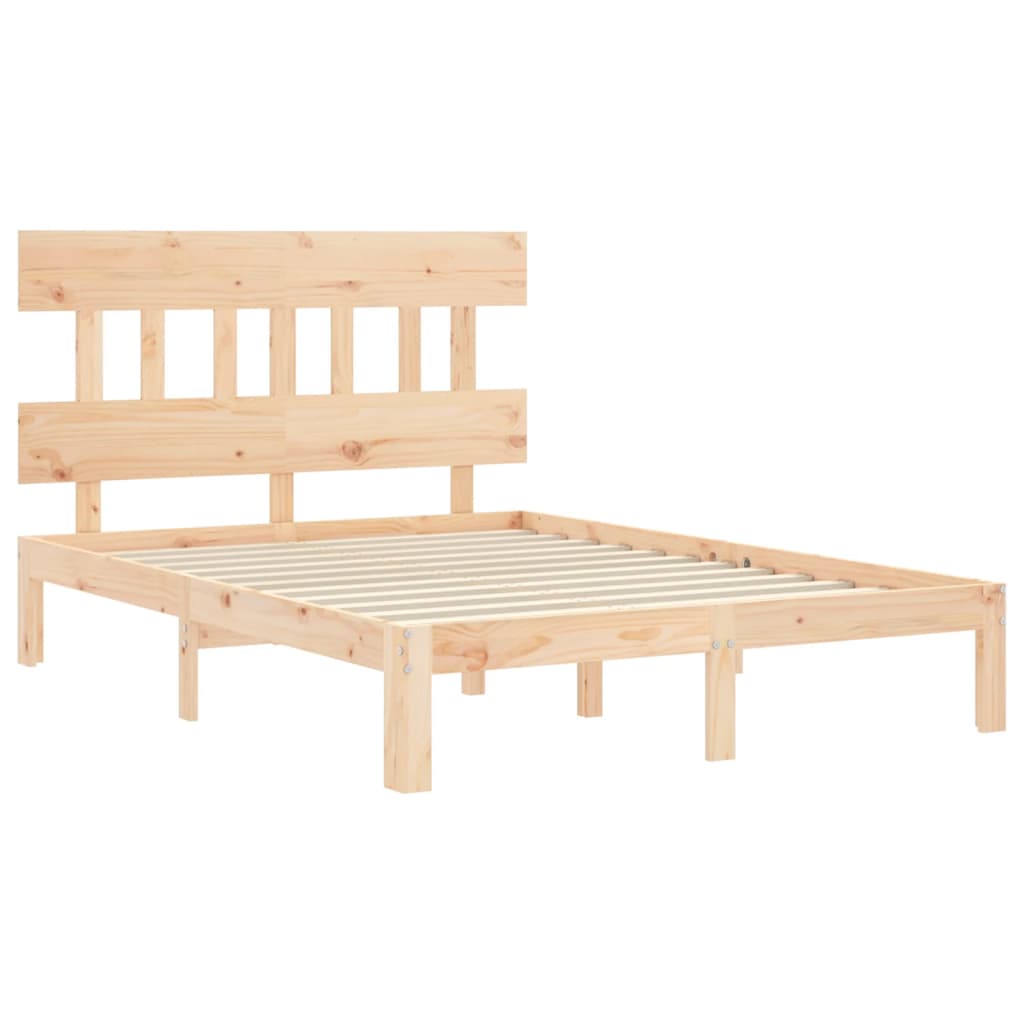 Рамка за легло с табла 4FT Small Double масивна дървесина