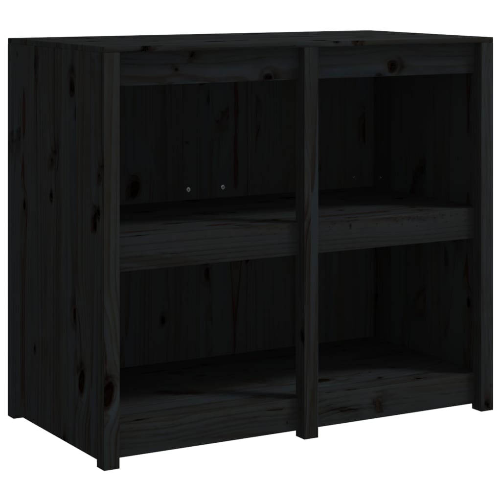 Кухненски шкаф за открито, черни, бор масив