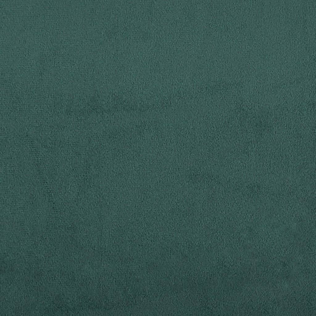 Канапе с матрак, тъмнозелено, 90x200 см, кадифе