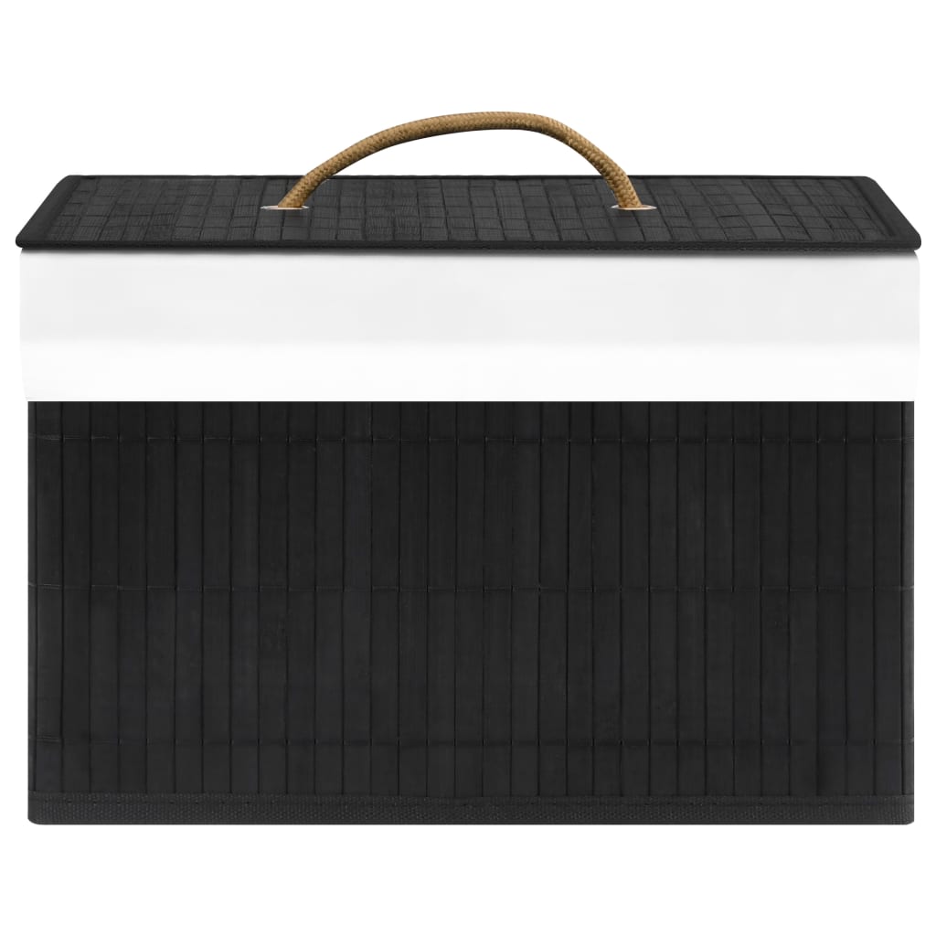 Бамбукови кутии за съхранение 4 бр черни