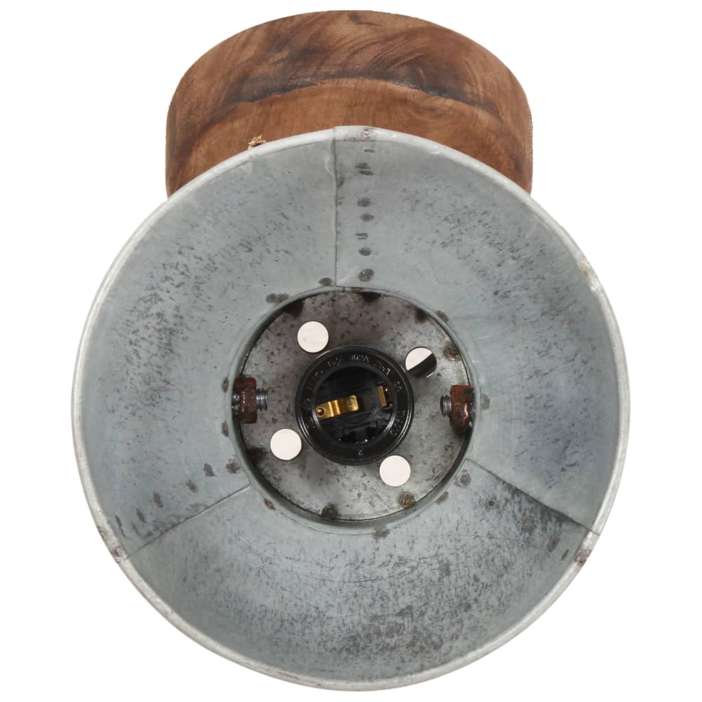Индустриални стенни/тавански лампи 2 бр сребристи 20x25 см E27