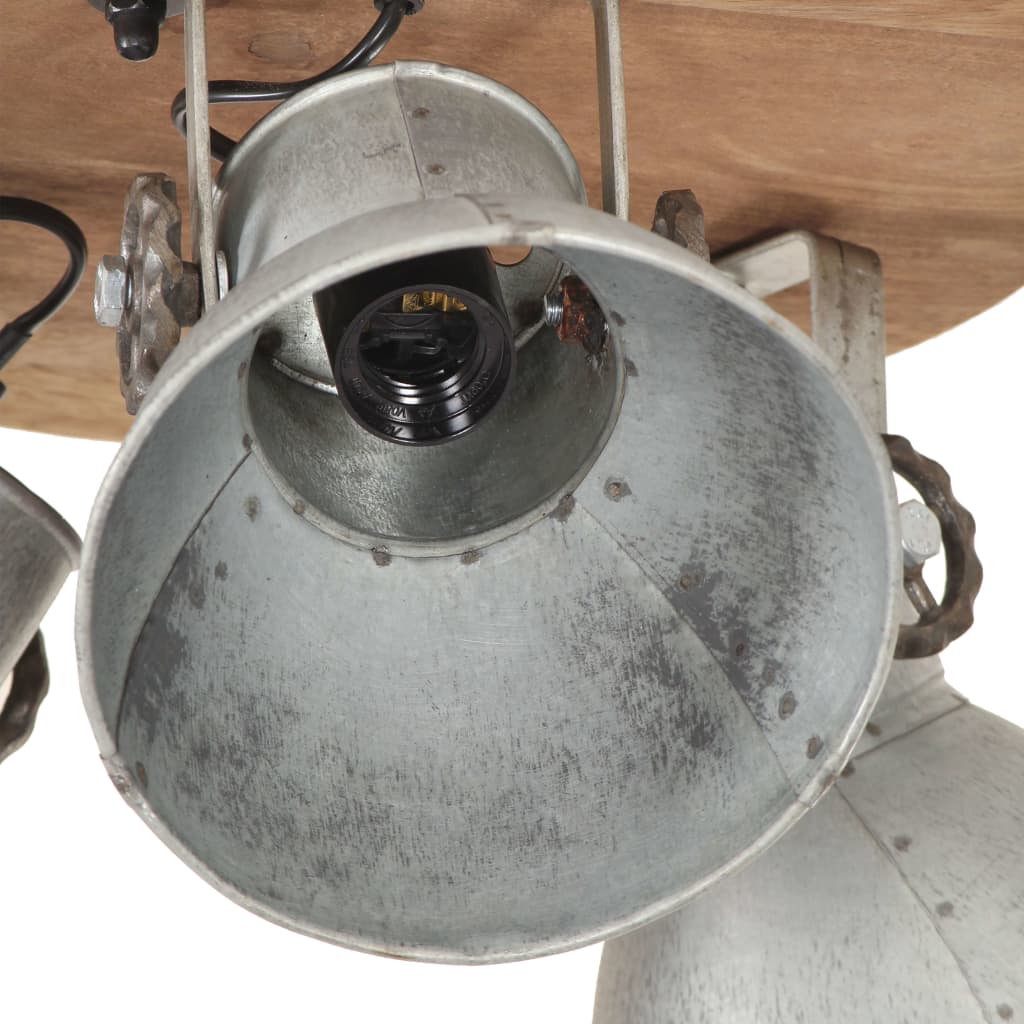 Индустриална таванна лампа 25 W сребриста 42x27 см E27