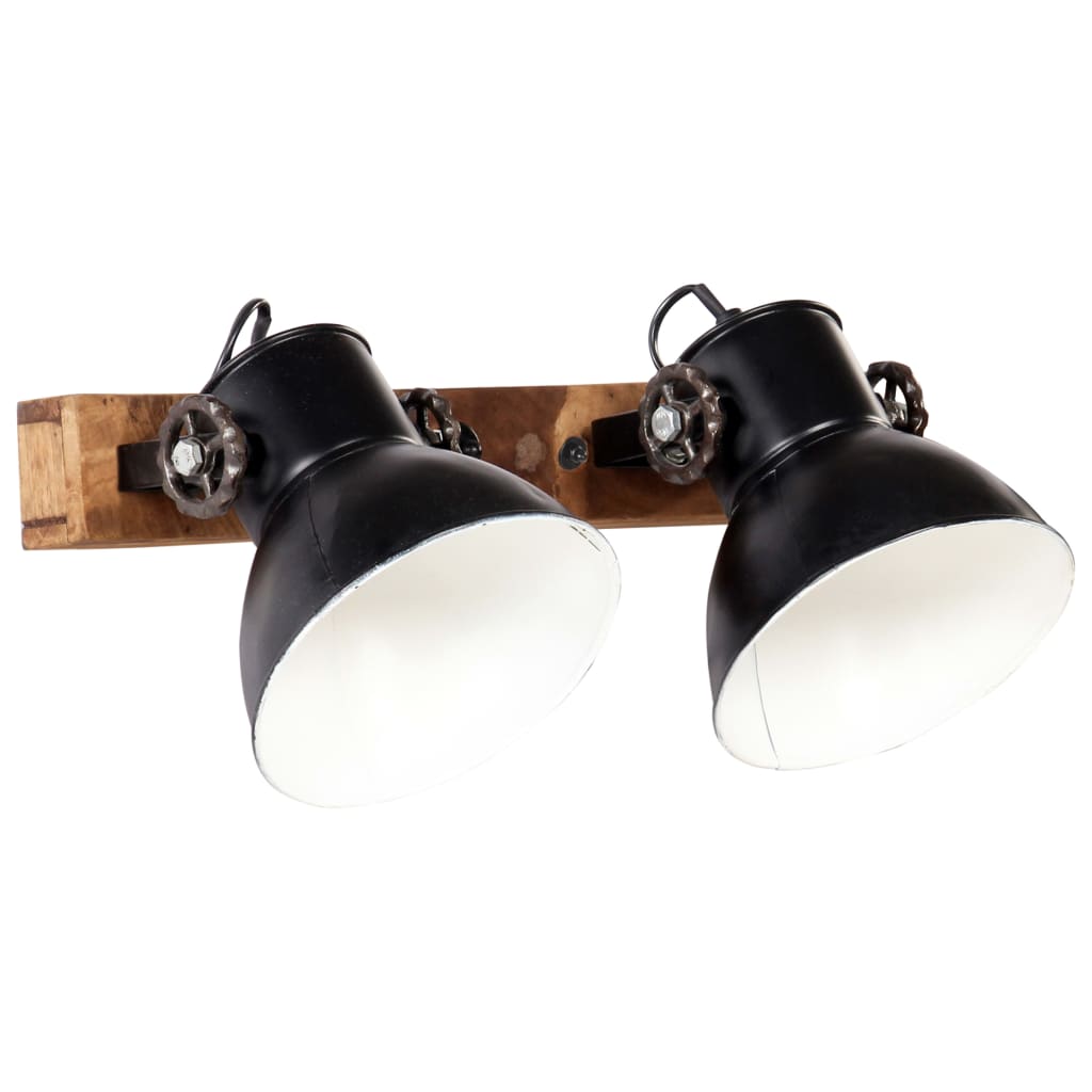 Индустриална стенна лампа черна 45x25 см E27