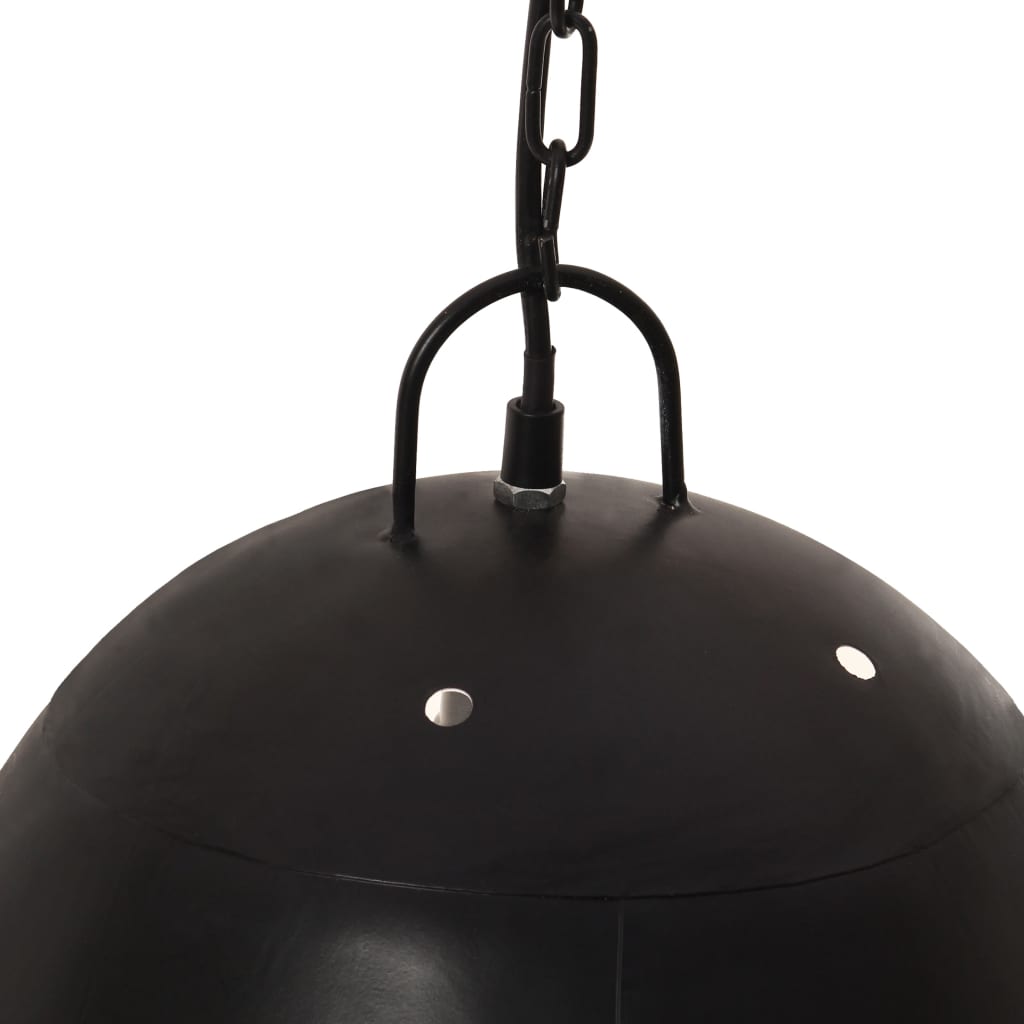 Индустриална пенделна лампа 25 W черна кръгла 42 см E27
