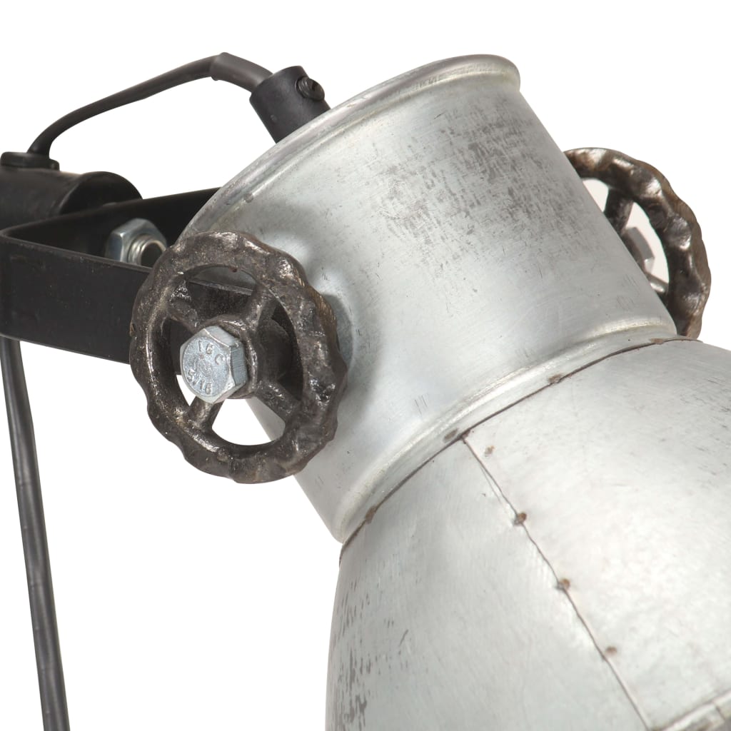 Подова лампа с 2 абажура, сребриста, E27, чугун