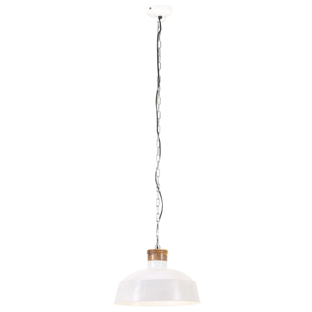 Индустриална пенделна лампа, 58 см, бяла, E27