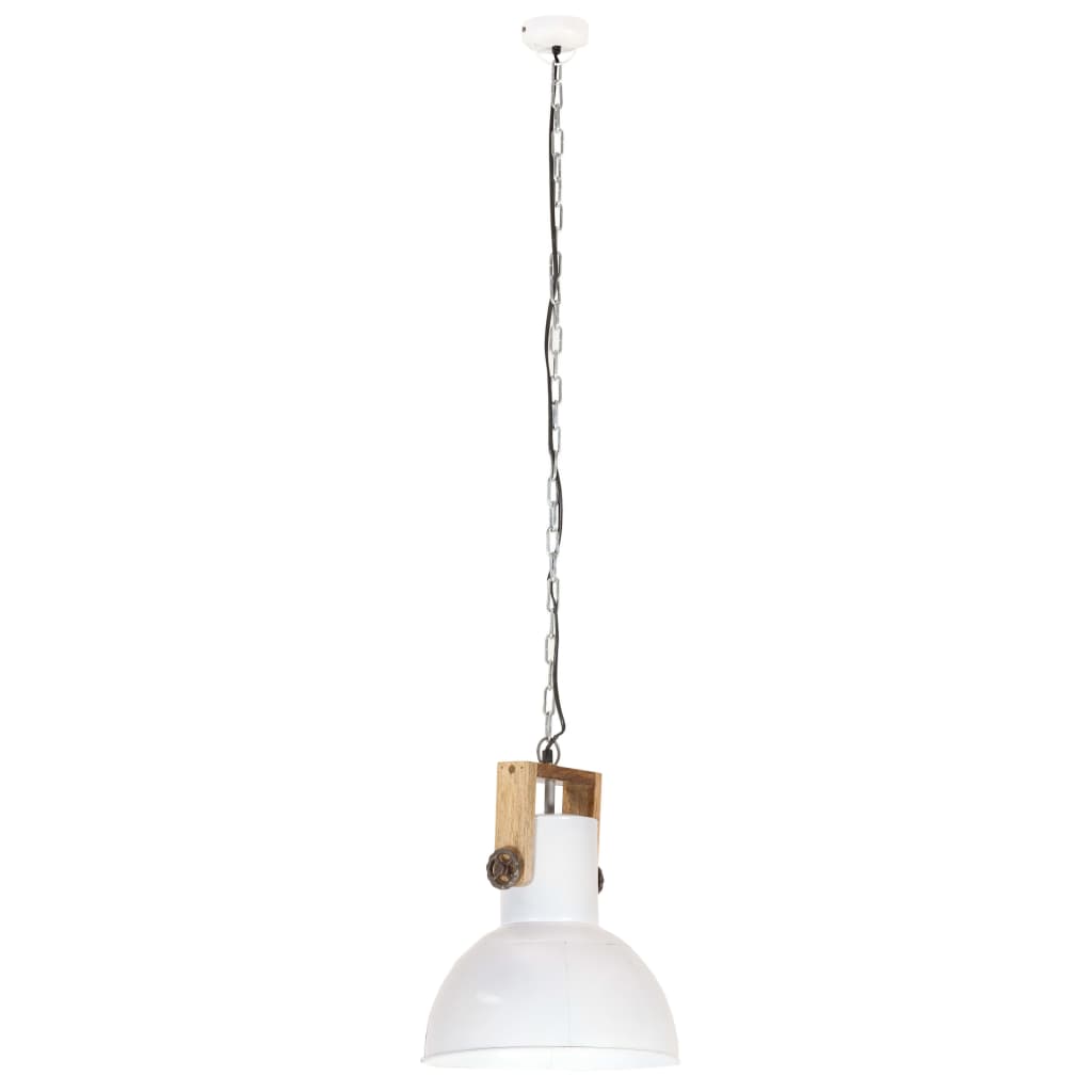 Индустриална пенделна лампа 25 W бяла кръгла манго 32 см E27