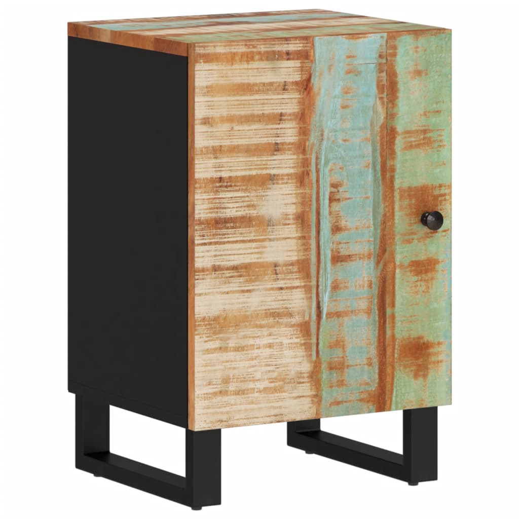 Комплект мебели за баня 4 части масивна регенерирана дървесина