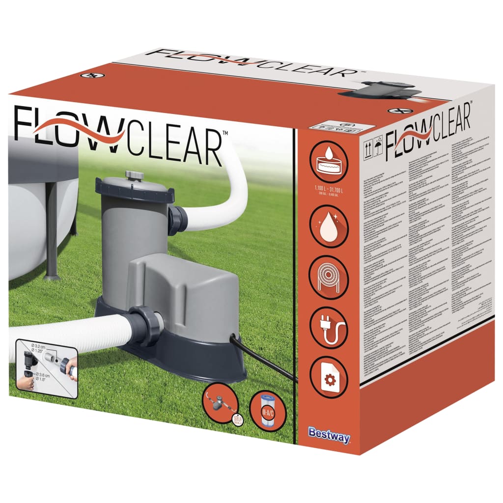 Bestway Flowclear Филтърна помпа за плувен басейн 5678 л/ч